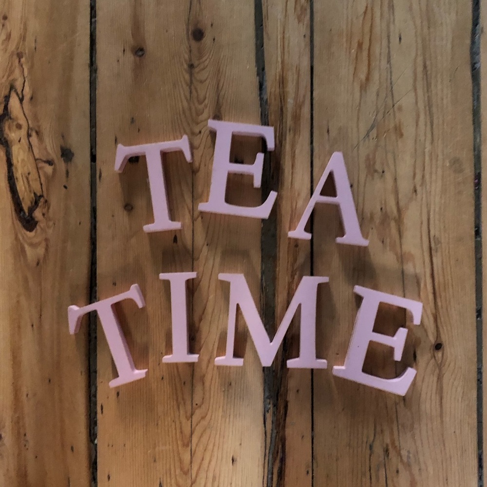 Pottery Barn Kids Stendig Letters “Tea time” pink